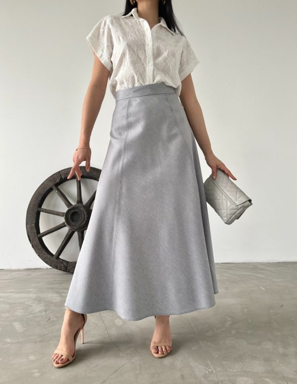 Düşük Kollu Vual Güpür Bluz